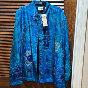 Chico’s size 2 silk lined shirt/jacket